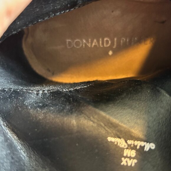 Donald J Pliner Black Jax Fabric Faux Croc Backing Ankle Bootie Block Heel SZ 9 - Picture 8 of 9